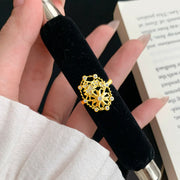 Silk Embroidered Kaleidoscope Ring For Women