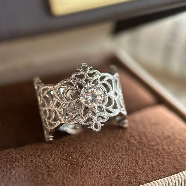 Silk Embroidered Kaleidoscope Ring For Women