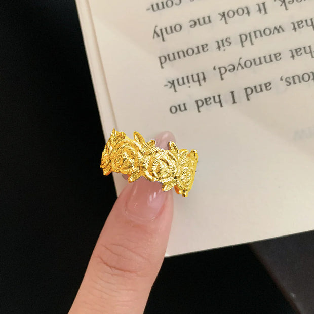 Silk Embroidered Kaleidoscope Ring For Women