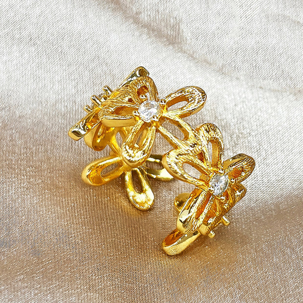 Silk Embroidered Kaleidoscope Ring For Women