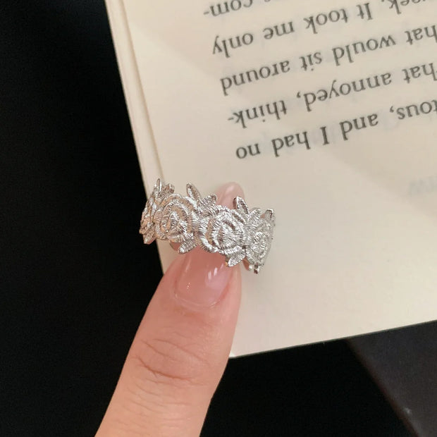 Silk Embroidered Kaleidoscope Ring For Women